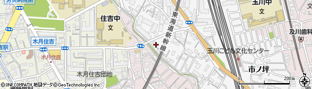 神奈川県川崎市中原区市ノ坪334周辺の地図