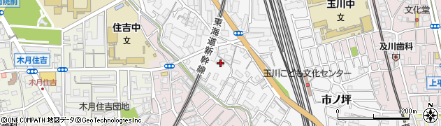 神奈川県川崎市中原区市ノ坪353周辺の地図