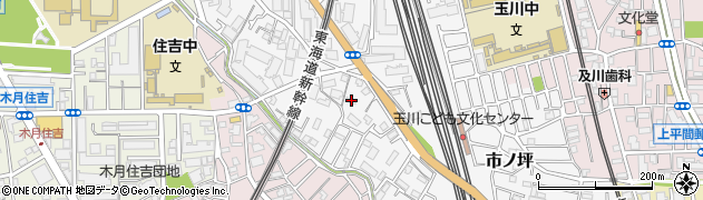 神奈川県川崎市中原区市ノ坪509周辺の地図