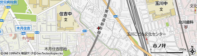 神奈川県川崎市中原区市ノ坪332周辺の地図