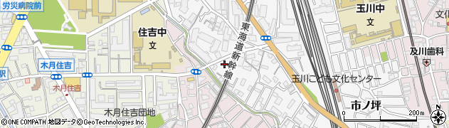 神奈川県川崎市中原区市ノ坪322周辺の地図