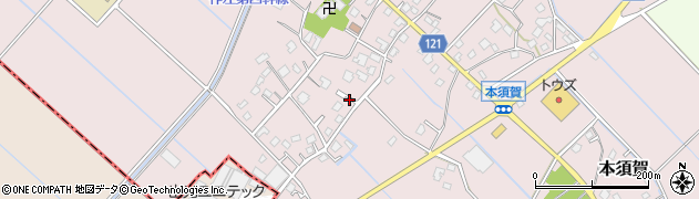 千葉県山武市本須賀1589周辺の地図
