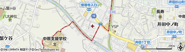 川崎市交通局　井田営業所周辺の地図