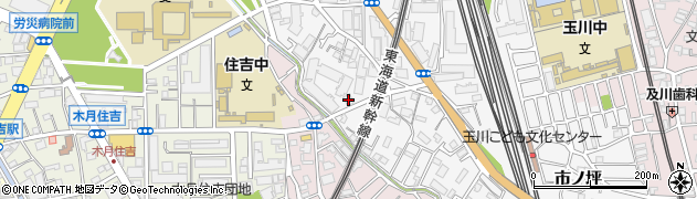 神奈川県川崎市中原区市ノ坪319周辺の地図
