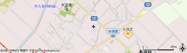 千葉県山武市本須賀4534周辺の地図