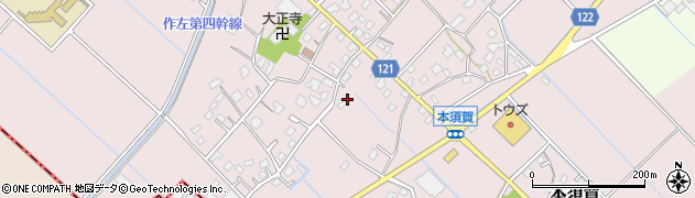 千葉県山武市本須賀4522周辺の地図