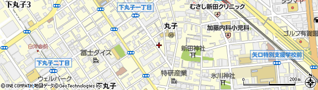 東京都大田区下丸子1丁目18周辺の地図