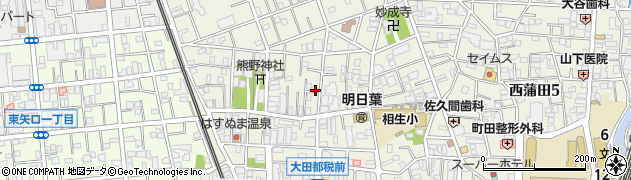 東京都大田区西蒲田6丁目周辺の地図