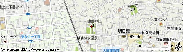 東京都大田区西蒲田6丁目13周辺の地図