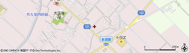 千葉県山武市本須賀4383周辺の地図