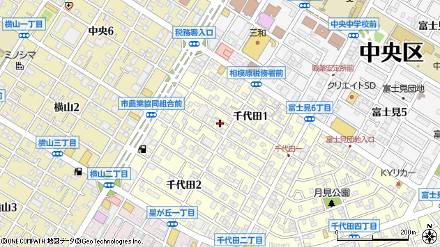 〒252-0237 神奈川県相模原市中央区千代田の地図