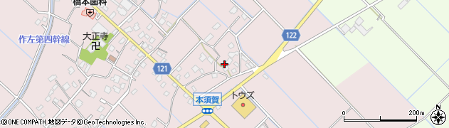 千葉県山武市本須賀1805周辺の地図