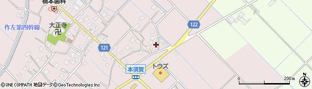 千葉県山武市本須賀1801周辺の地図