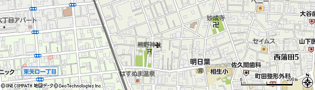 東京都大田区西蒲田6丁目12周辺の地図