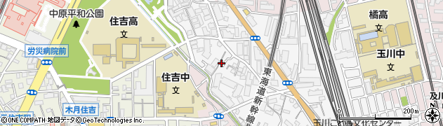 神奈川県川崎市中原区市ノ坪300周辺の地図