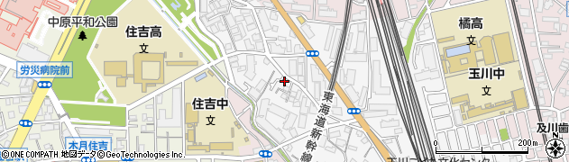 神奈川県川崎市中原区市ノ坪302周辺の地図