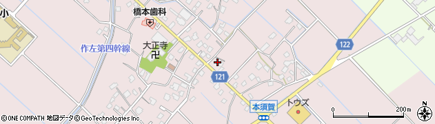 千葉県山武市本須賀1745周辺の地図