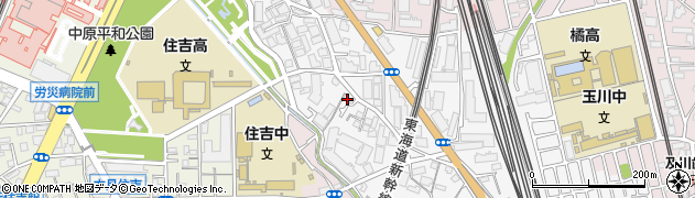神奈川県川崎市中原区市ノ坪301周辺の地図