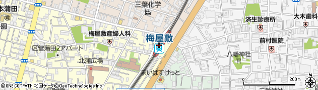 梅屋敷駅周辺の地図