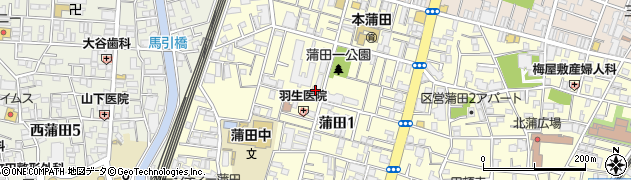 まいばすけっと蒲田１丁目店周辺の地図