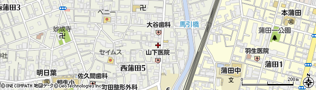 エールクリーニング西蒲田周辺の地図