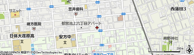 大田池上六郵便局周辺の地図