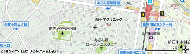 神奈川県横浜市青葉区あざみ野2丁目周辺の地図