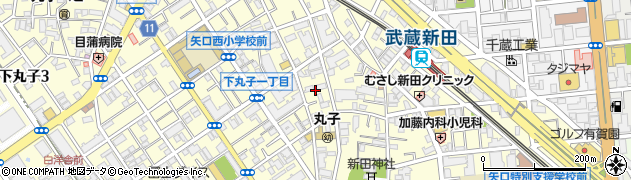 東京都大田区下丸子1丁目16周辺の地図