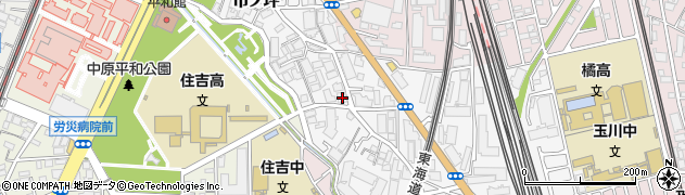 神奈川県川崎市中原区市ノ坪283周辺の地図