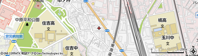 神奈川県川崎市中原区市ノ坪378周辺の地図