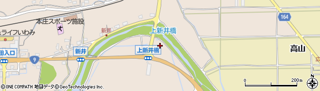 蒲生川周辺の地図