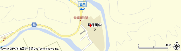 関市立津保川中学校周辺の地図