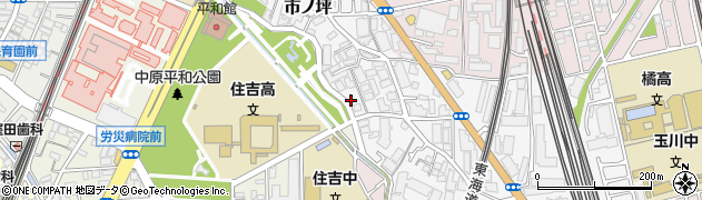 神奈川県川崎市中原区市ノ坪273周辺の地図