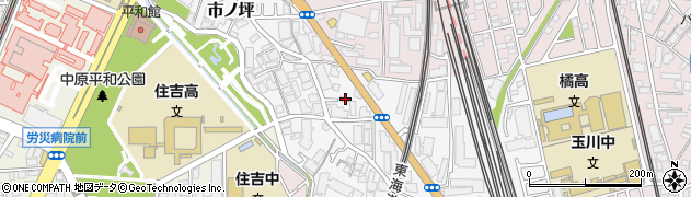 神奈川県川崎市中原区市ノ坪377周辺の地図