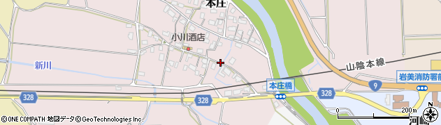 鳥取県岩美町（岩美郡）本庄周辺の地図