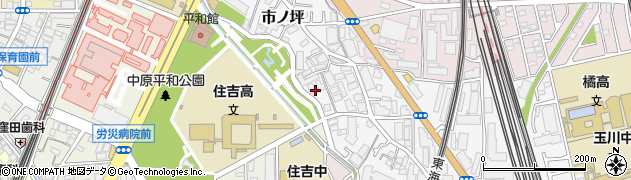 神奈川県川崎市中原区市ノ坪270周辺の地図