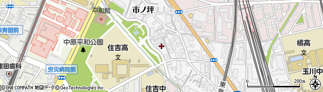 神奈川県川崎市中原区市ノ坪272周辺の地図