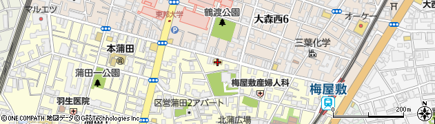 東京都大田区蒲田2丁目4周辺の地図