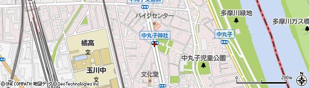 中丸子神社周辺の地図