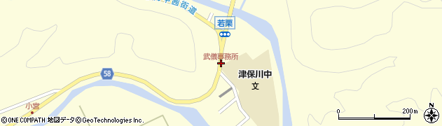 武儀事務所周辺の地図