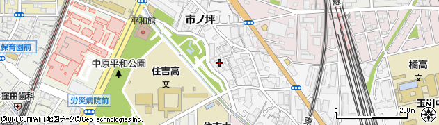 神奈川県川崎市中原区市ノ坪266周辺の地図