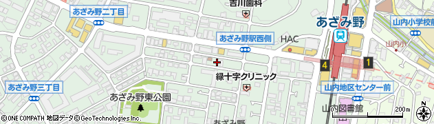 神奈川県横浜市青葉区あざみ野2丁目13周辺の地図