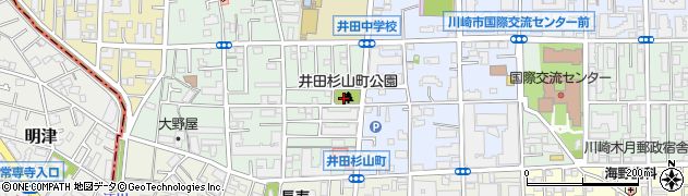 井田杉山町公園周辺の地図