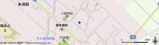 千葉県山武市本須賀1410周辺の地図