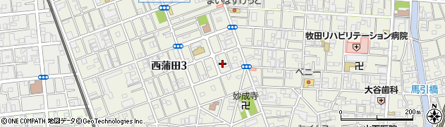 東京都大田区西蒲田3丁目11周辺の地図
