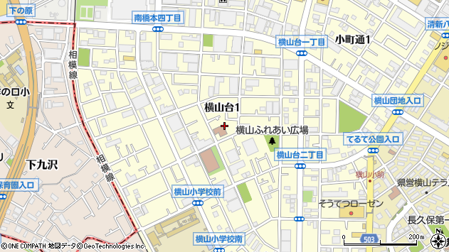 〒252-0241 神奈川県相模原市中央区横山台の地図