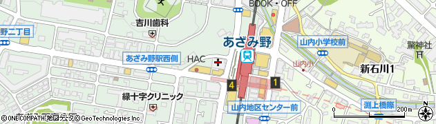 ダイコクあざみ野駅前１００円ショップ周辺の地図