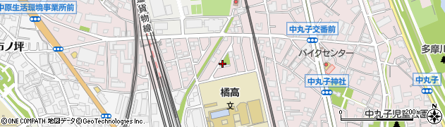 中丸子第1公園周辺の地図