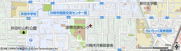 神奈川県川崎市中原区木月祗園町3周辺の地図