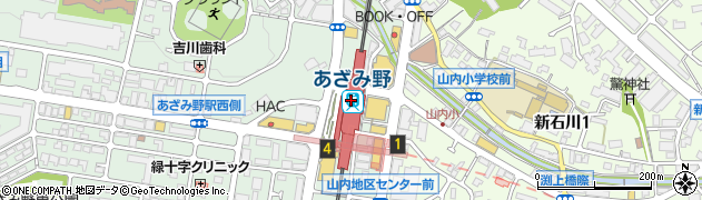 あざみ野駅周辺の地図
